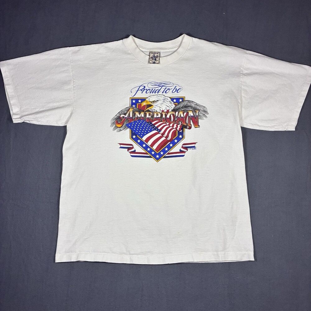 Vintage Proud to be American Screen Stars Best Single Stitch 1991 USA Made XL